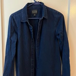 AYR indigo tailored button up